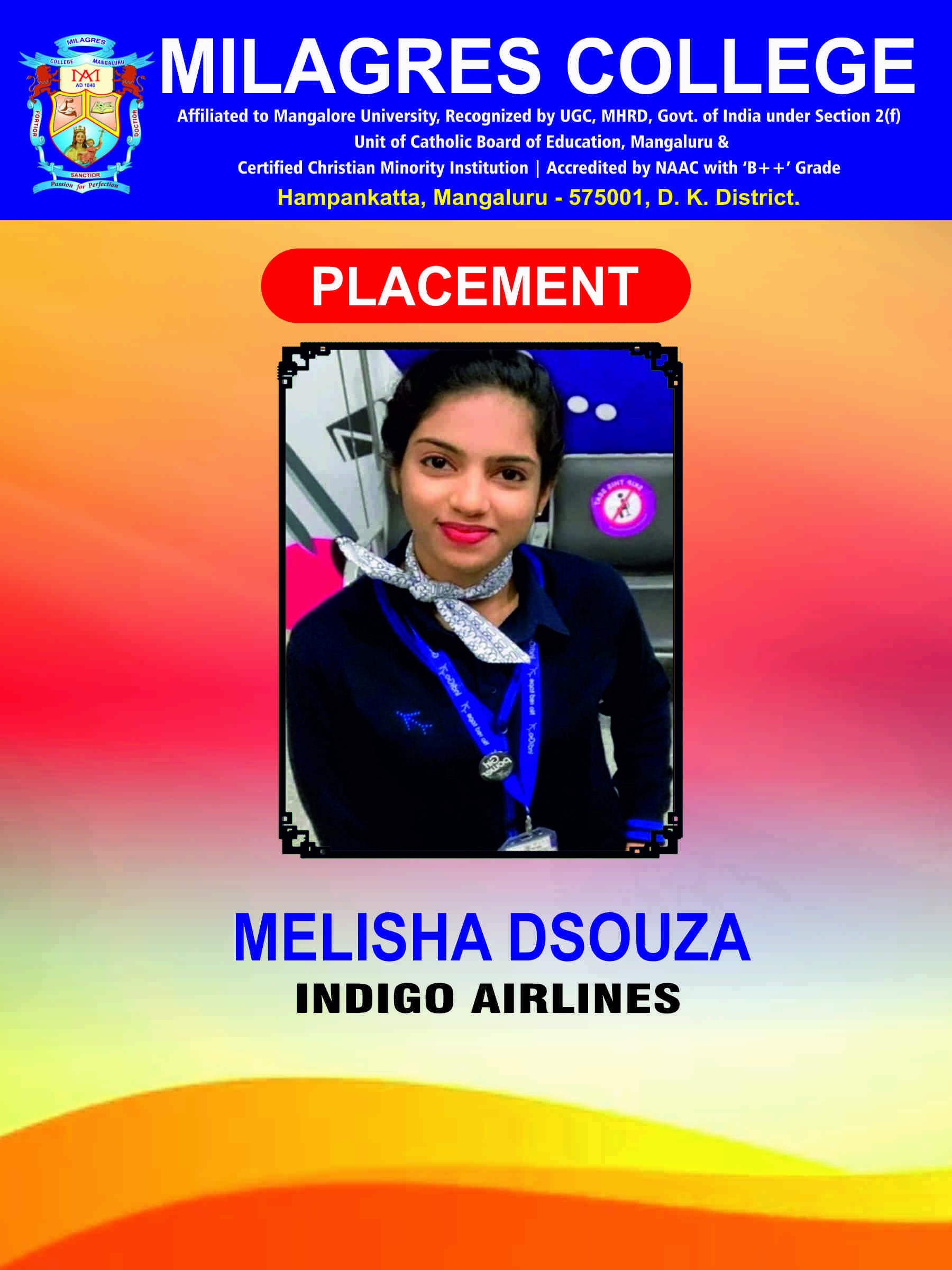 Successfully placed student